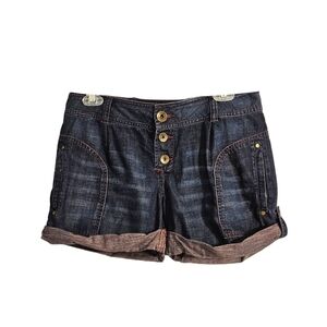 Patrick Robinson Button Fly Roll Hem Shorts